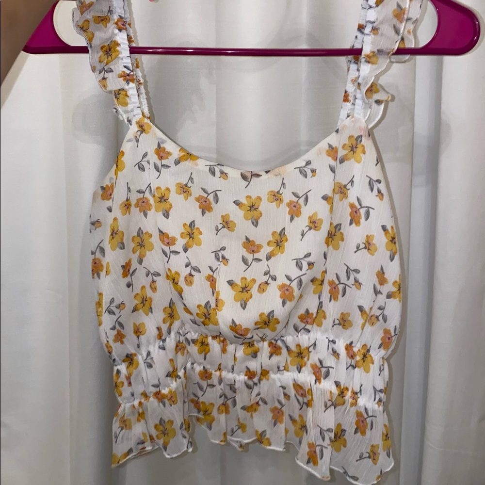 Clarne cropped banded blouse